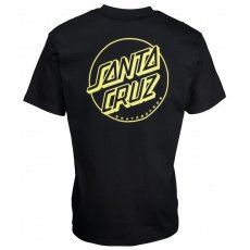 triko SANTA CRUZ - Opus Dot Stripe T-Shirt Black-Yellow (BLACK-YELLOW)