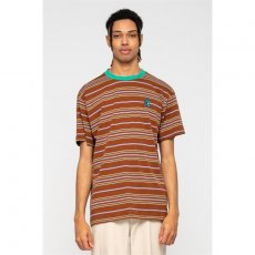 triko SANTA CRUZ - Mini Hand Stripe T-Shirt Sepia Stripe (SEPIA STRIPE)