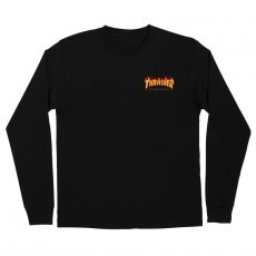 triko SANTA CRUZ - Thrasher Flame Dot L/S Regular T-Shirt Mens Santa Cruz Black (146527)